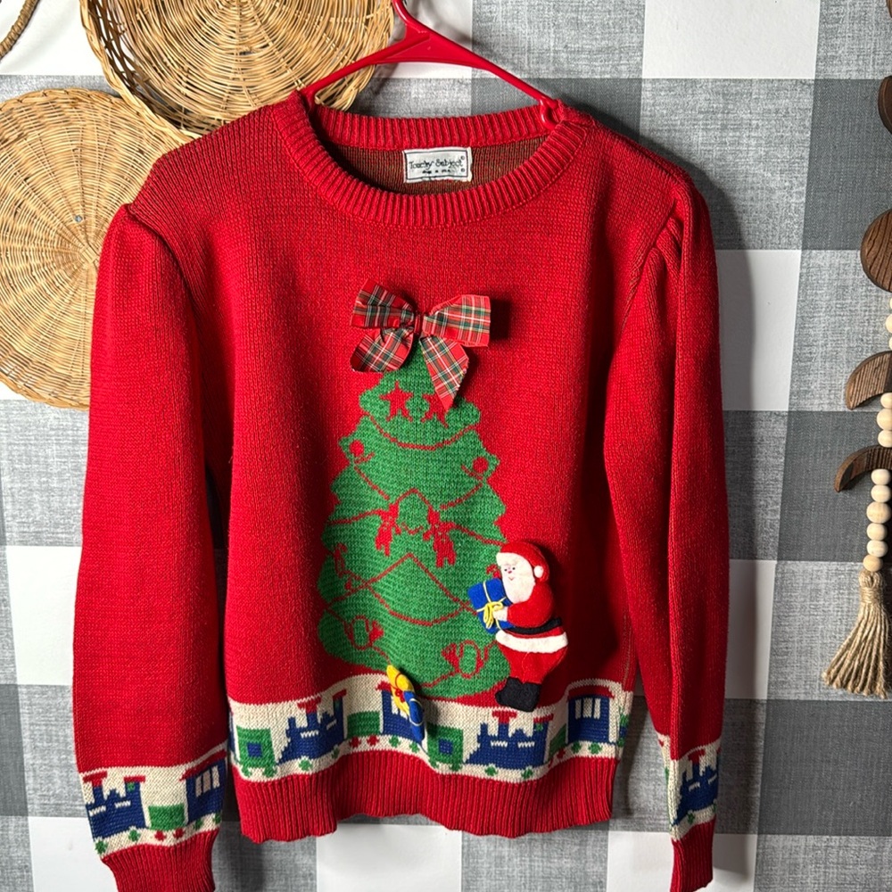 Vtg Christmas Sweater Touchy Subject